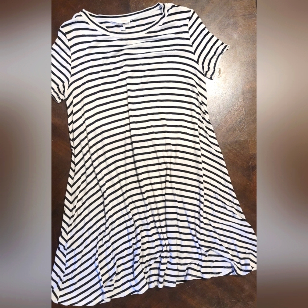 Black and White Striped Dress